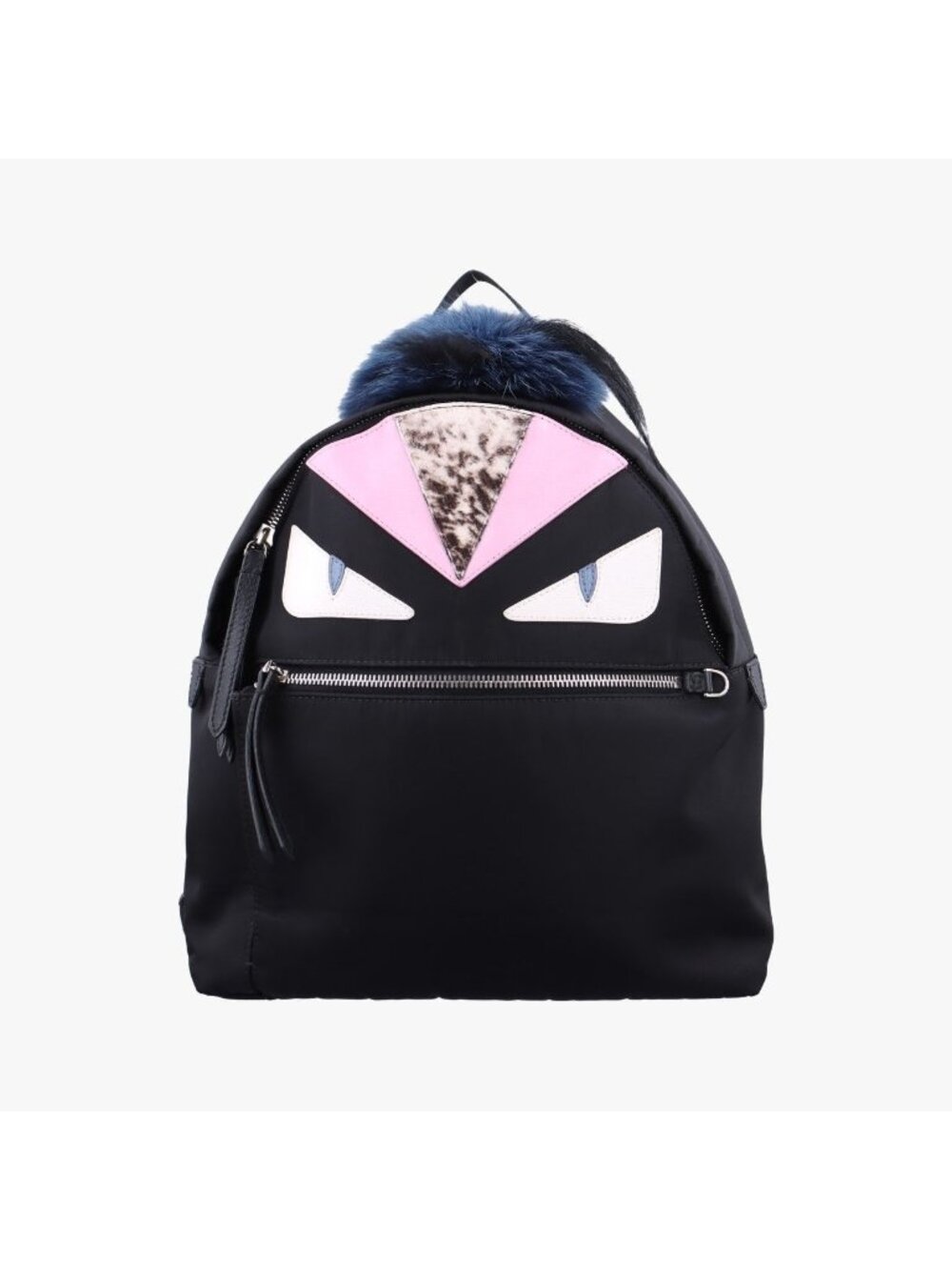 Fendi Monster Bag Bugs Black Multicolor Nylon Leather